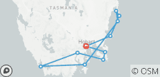  Tasmanische Küstenentdeckung Hobart → Hobart (2028) - 11 Destinationen 