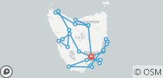  Schätze von Tasmanien mit Coastal Discovery Hobart → Hobart (2028) - 32 Destinationen 
