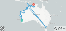  West Coast Explorer mit Kimberley Coastal Expedition Perth → Darwin (2027) - 30 Destinationen 
