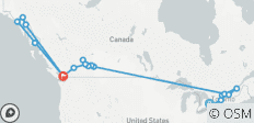  Maravilla del Este de Canadá y las Rocosas con crucero por Alaska Toronto → Vancouver (2027) - 20 destinos 