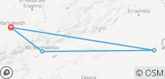  Itinéraire de 3 jours au Maroc, y compris les montagnes de l\'Atlas et le désert du Sahara - 4 destinations 