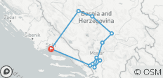  Vanuit Split: Bosnië diepgaande culturele 7-daagse rondreis. Ervaar de kracht van Medjugorje. Bezoek UNESCO sites, historische kloosters en middeleeuwse forten. Opvallende landschappen. Erfenis van het Ottomaanse Rijk. Een ware culturele onderdompel… - 11 bestemmingen 