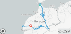  Desde Tánger : 13 Días Privados Tesoros de Marruecos a Marrakech - 21 destinos 