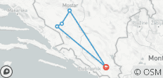  Vanuit Trebinje: Bosnië diepgaande culturele 2-daagse tour. Bezoek Medjugorje. UNESCO sites, historische kloosters en middeleeuwse forten. Prachtige landschappen. Erfenis van het Ottomaanse Rijk. Culturele onderdompeling. Stenen bruggen. Uitzonderli… - 6 bestemmingen 