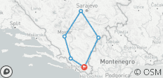  Vanuit Trebinje: Bosnië diepgaande culturele 3-daagse tour. Bezoek UNESCO sites, historische kloosters en middeleeuwse forten. Prachtige landschappen. Volop Ottomaanse erfenis. Culturele onderdompeling. Stenen bruggen. Onvergetelijke wijnen. Uitzond… - 6 bestemmingen 