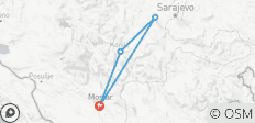  Bosnia: Year-round 2-day Micro-tour from Mostar to Sarajevo. Spectacular mountains, sparkling rivers, and breathtaking scenery. Historic stone bridges. Lots of Ottoman and Austro-Hungarian architecture. Plenty of culture, history and nature. Cuisine - 4 destinations 