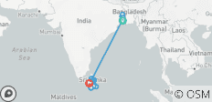  Wonderen van India en Sri Lanka 2026 - Kolkata naar Galle, 2027 - Kolkata naar Negombo (2027) - 27 bestemmingen 