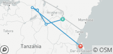  12 jours de safari de la Grande Migration des gnous en Tanzanie et de vacances à Zanzibar - 9 destinations 