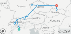  11-Day European Scenic Journey by Train: Milan, Zurich, Munich, Prague &amp; Krakow - 18 destinations 