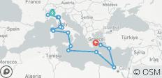  Ikonen Italiens, die griechischen Inseln &amp; Ägypten - Kreuzfahrt &amp; Landreise - 20 Destinationen 