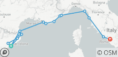  Cataluña, Italia y la Costa Azul - Viaje en Crucero y por Tierra - 17 destinos 