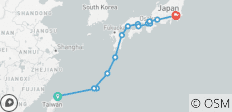  Cultural Horizons of Taiwan &amp; Japan’s Southern Golden Highlights - Cruise &amp; Land Journey - 16 destinations 