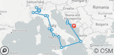  Ikonen Italiens, Griechenlands &amp; Kroatiens - Kreuzfahrt &amp; Landausflug - 16 Destinationen 