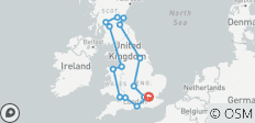  Großbritannien Rundreise mit dem Mietwagen - 15 Destinationen 