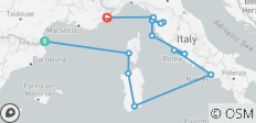  Arts et splendeurs de la Méditerranée : La Corse, la Sardaigne et les senteurs de l\'Italie - Des escales exceptionnelles de Napoléon aux Médicis : Rome, Pise, Naples, Castelsardo et Ajaccio (forfait port à port) - 14 destinations 