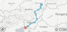  Mit dem Rad von der Hauptstadt Österreichs zu der Adria (10 Tage) - 13 Destinationen 