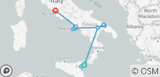  Zuid-Italië &amp; Sicilië met Taormina, Matera en de Amalfikust (Giardini Naxos naar Rome) (2027) - 19 bestemmingen 