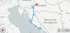  De Split à Zagreb : Dalmatie centrale et septentrionale : circuit de 7 jours. Les meilleures destinations de la côte adriatique ! Zadar, Sibenik, Trogir, les lacs de Plitvice et plus encore ! Sites de l\'UNESCO et anciennes villes fortifiées. Beaucou… - 10 destinations 