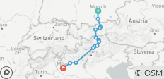  Von München nach Mailand in 10 Tagen - 17 Destinationen 