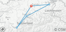  Een avontuur in Zwitserland van 8 dagen – (Zürich met telkens 2 overnachtingen in Luzern en Interlaken) - 5 bestemmingen 