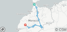  Au départ de Tanger : circuit privé de 5 jours à Marrakech en passant par Chefchaouen et le désert - 14 destinations 