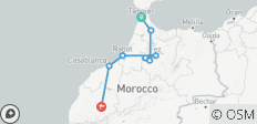  Au départ de Tanger : circuit privé de 5 jours à Marrakech en passant par Chefchaouen et Fès - 8 destinations 