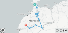  Circuit privé de 6 jours au Maroc, de Tanger à Marrakech - 14 destinations 