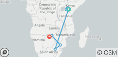  Premium Kenya et; Southern Africa Highlights (from Nairobi to Parc national de Chobe) - 10 destinations 
