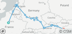  L\'Europe dans toute sa splendeur : Paris - Budapest (2028) - 22 destinations 