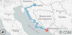  Croisière le long de la côte adriatique : Zagreb → Dubrovnik (2028) - 13 destinations 