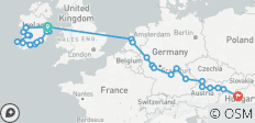  Idyllic Ireland with European Gems Dublin → Budapest (2028) - 44 destinations 