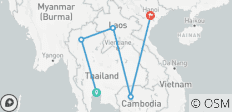  17 Day Indochina 4 Countries Essential (Not a Group 4 Star Hotels &amp; Private Guide)-Customizable - 5 destinations 
