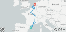  Barcelona to Amsterdam (including Rotterdam) - 13 destinations 