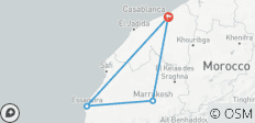  Au départ de Casablanca : Circuit privé de 3 jours à Marrakech et Essaouira - 4 destinations 