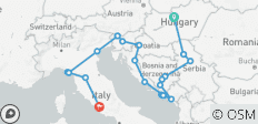  Budapest to Rome (27 destinations) - 27 destinations 