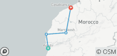  From Agadir : 3-Day Private Tour Via Marrakech &amp; Casablanca - 4 destinations 