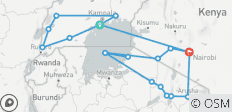  18 to 35s Epic East Africa: Gorillas, Chimps and Safaris (19 destinations) - 19 destinations 