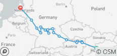  Europese pareltjes (2028) (van Boedapest naar Amsterdam, 2028) - 19 bestemmingen 