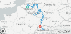  Grote ontdekkingsreis langs de Rijn, de Moezel en België (2028) (van Brussel naar Bazel, 2028) - 19 bestemmingen 