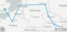  London to Budapest by Train (Summer) - 7 destinations 