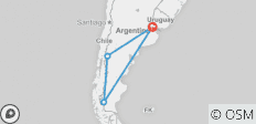  Seen, Gletscher und Buenos Aires - 4 Destinationen 