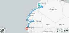  18-tägige Trans-Sahara-Tour: Von Marrakesch über Mauretanien nach Dakar | Blue Turbans Adventures - 18 Destinationen 