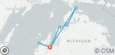  Circuit cycliste panoramique de 6 jours à la découverte des lacs et des sentiers du Michigan - 7 destinations 