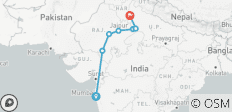  Entdeckungsreise ins „Goldene Dreieck“ ab Mumbai – 10-tägige Tour - 7 Destinationen 