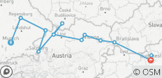  De pareltjes van de Donau met Boedapest 2028 – 10 dagen (van München naar Budapest) - 13 bestemmingen 