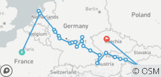  Les joyaux de l\'Europe : Paris et Prague 2028 - 21 jours (de Paris à Prague) - 24 destinations 