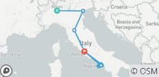  Bella Italia met uitstapje naar Zuid-Italië – Begeleide treinreis in een kleine groep - 10 bestemmingen 