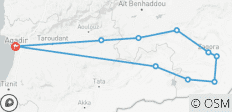  3-Day Sahara Desert Tour from Agadir to Erg Chigaga - 10 destinations 