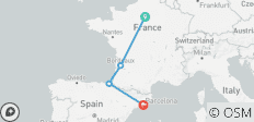  Parcours Londres-Barcelone (auberges de jeunesse, hiver jusqu\'en mars 2027, départ de Paris, formule classique) - 4 destinations 