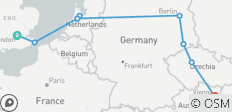  Circuit Londres-Vienne (Hôtels à partir de mars 2027, été à partir de mars 2027, départ d\'Amsterdam, classique) - 9 destinations 